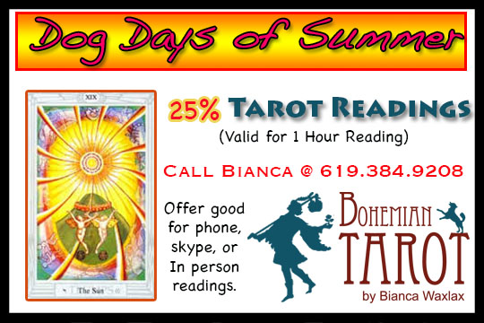 It may not feel like Summer but lets celebrate anyways! Bohemian Tarot is offering 25% off all one hour Tarot Readings this weekend ONLY!