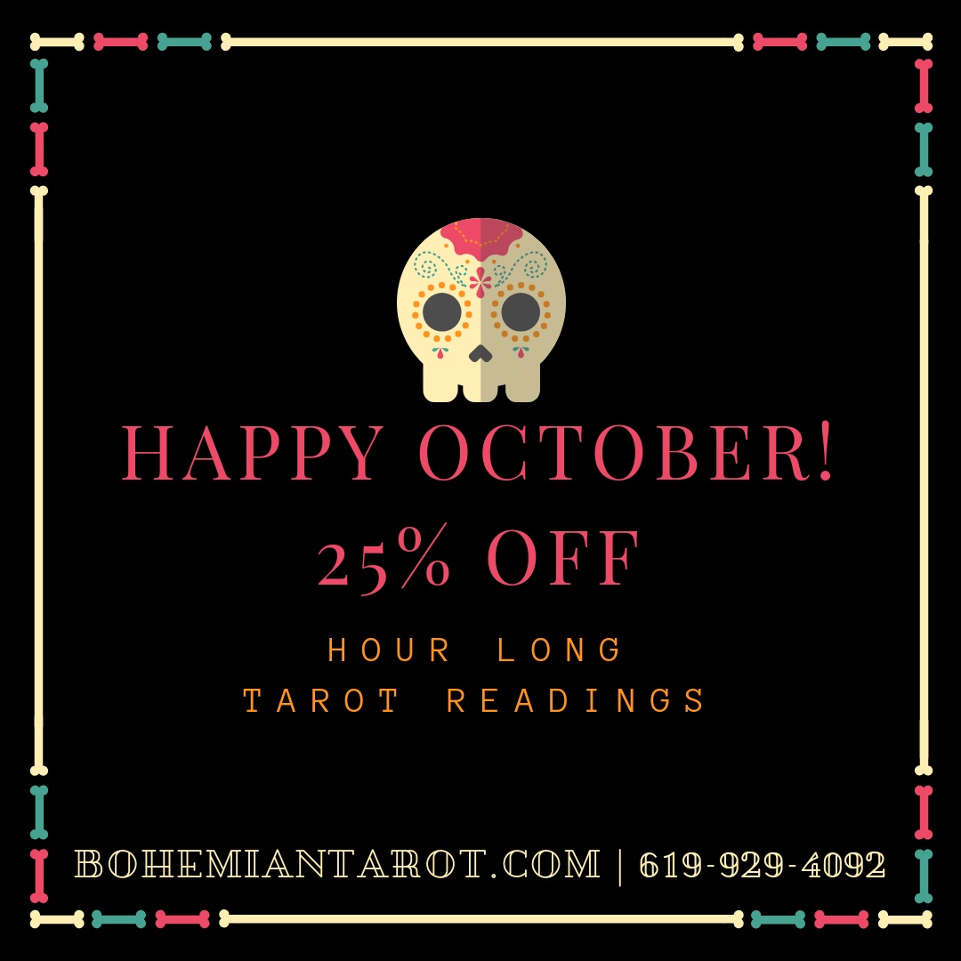 25% OFF Hour Long Tarot Readings for October!