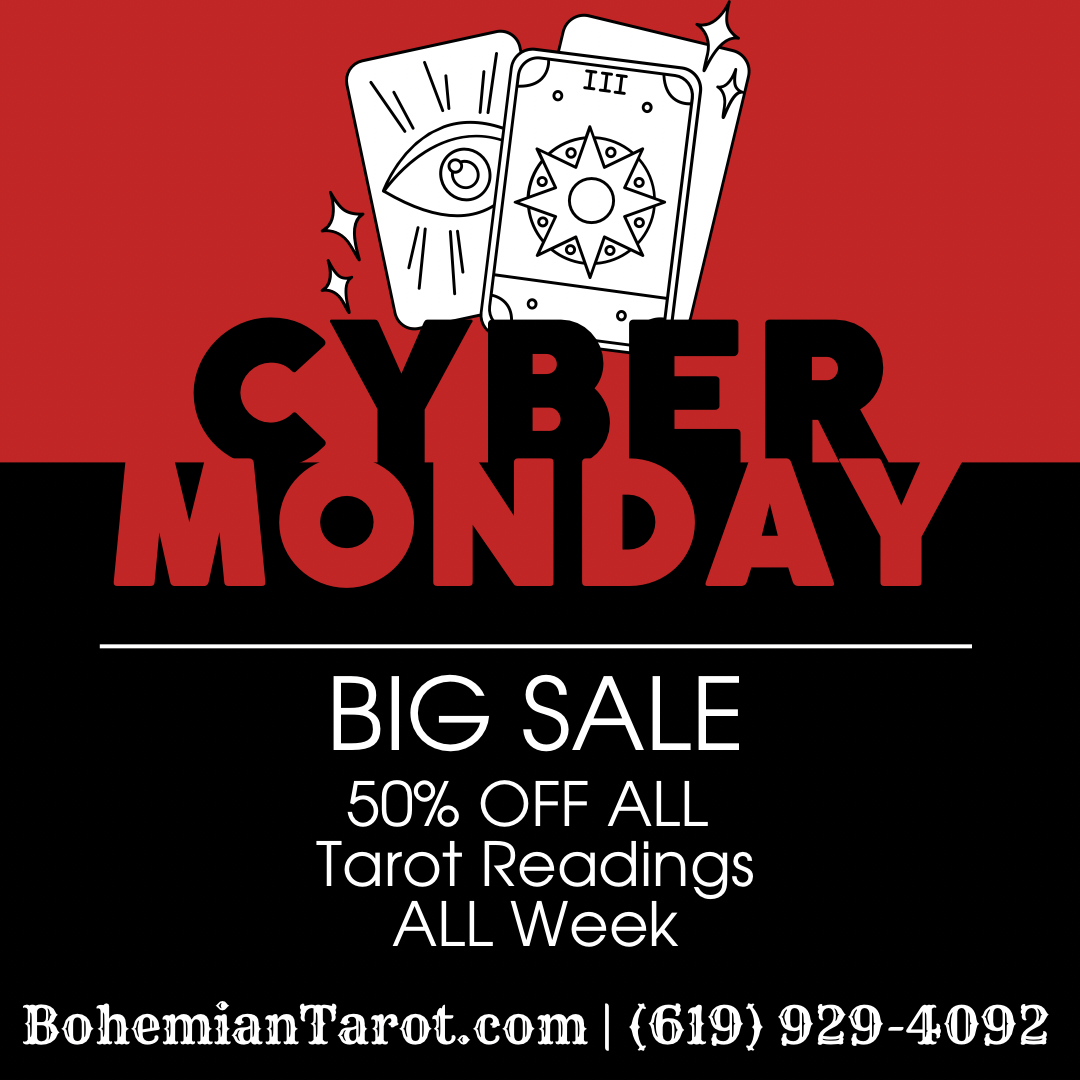 50% OFF All Tarot Readings All Week for Cyber Monday!